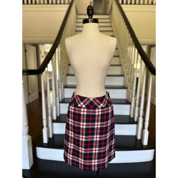Talbots Plaid Pencil Skirt Fall Winter Preppy Career Church Academia Christmas - Picture 3 of 9